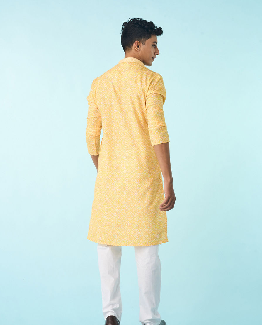 Diwas Men Sunshine Yellow Kurta Pajama Set