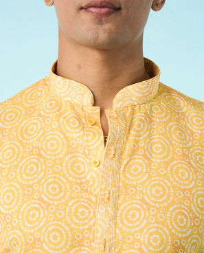 Diwas Men Sunshine Yellow Kurta Pajama Set