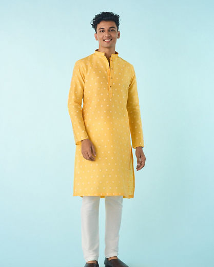 Diwas Men Sunshine Yellow Kurta Pajama Set