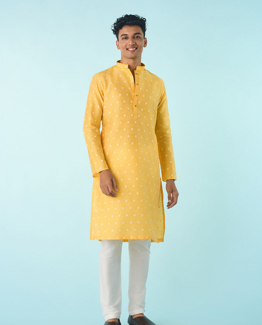 Diwas Men Sunshine Yellow Kurta Pajama Set