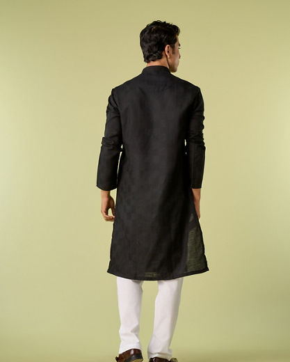 Diwas Men Mysterious Black Charm Kurta Pajama