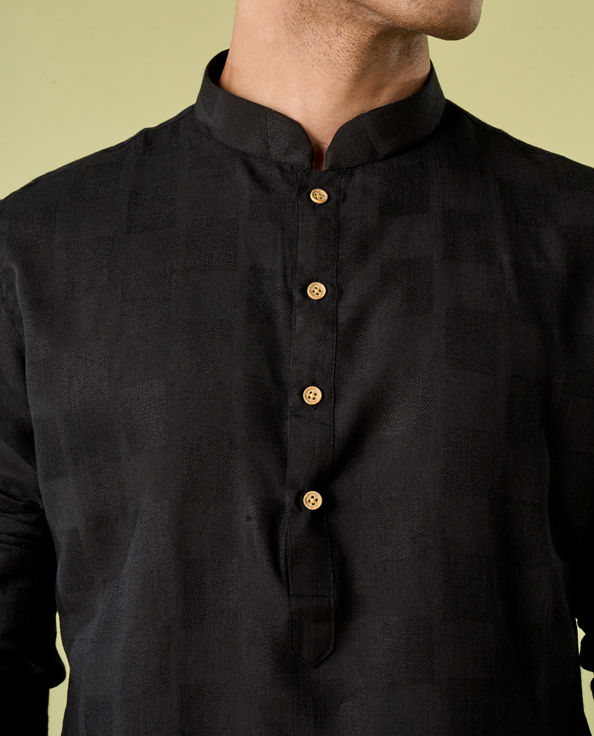 Diwas Men Mysterious Black Charm Kurta Pajama