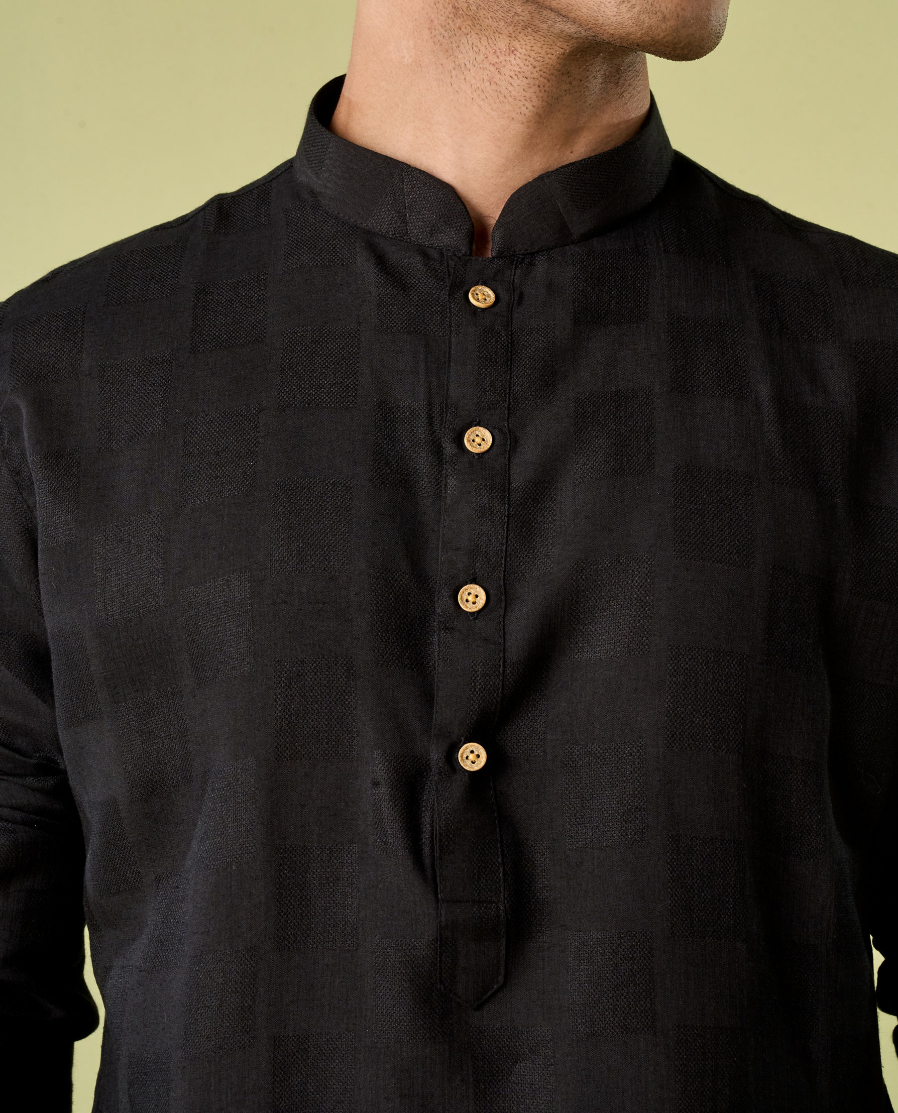 Diwas Men Mysterious Black Charm Kurta Pajama