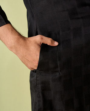 Diwas Men Mysterious Black Charm Kurta Pajama