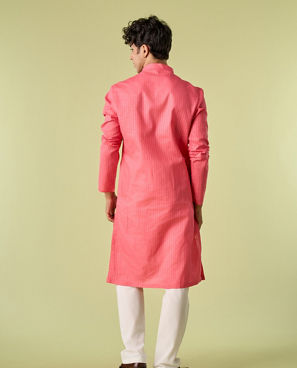 Diwas Men Regal Rani Pink Kurta Pajama