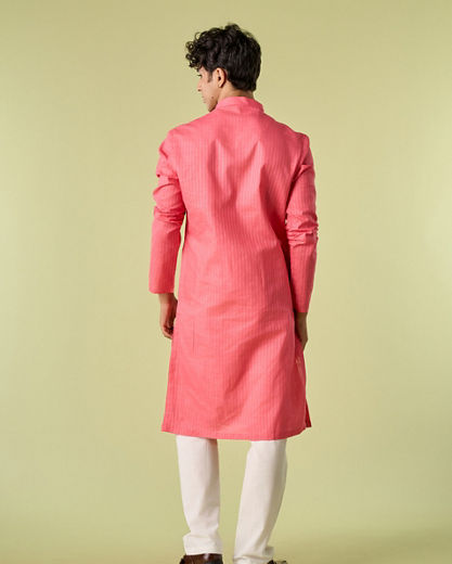 Diwas Men Regal Rani Pink Kurta Pajama