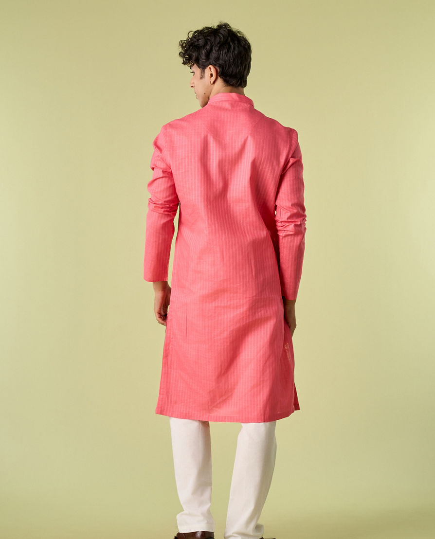 Diwas Men Regal Rani Pink Kurta Pajama