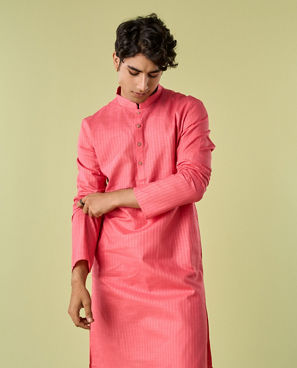 Diwas Men Regal Rani Pink Kurta Pajama