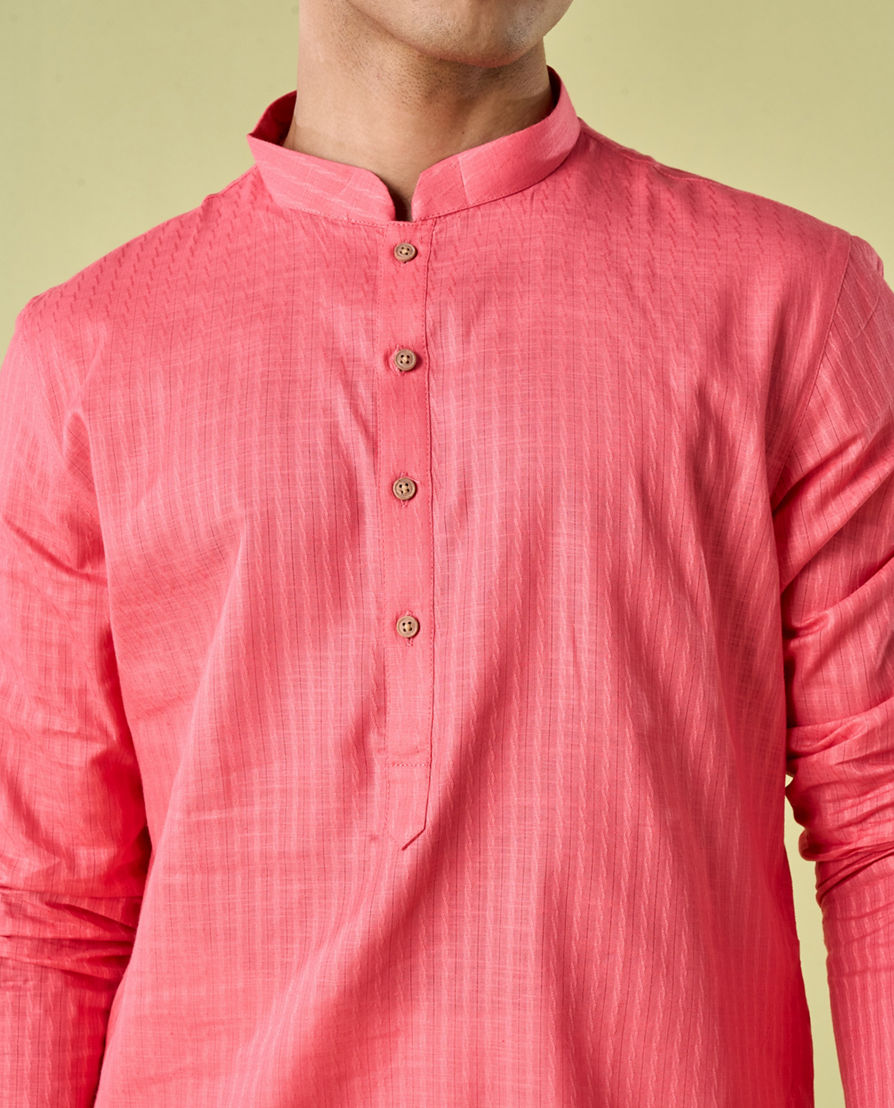 Diwas Men Regal Rani Pink Kurta Pajama