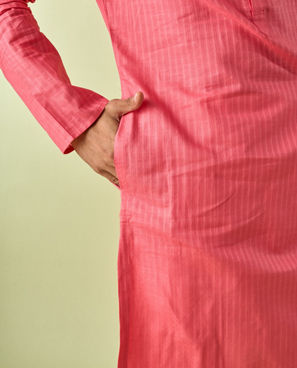 Diwas Men Regal Rani Pink Kurta Pajama