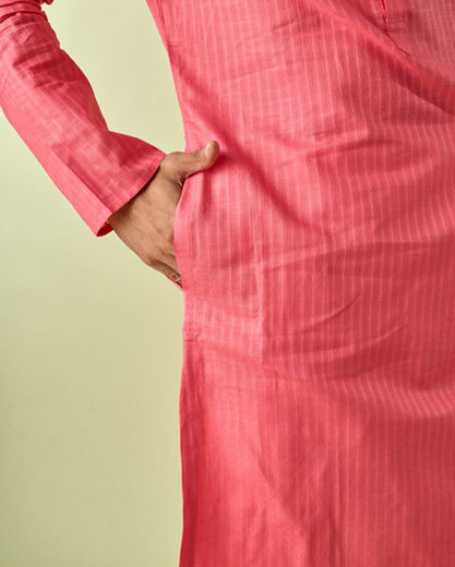 Diwas Men Regal Rani Pink Kurta Pajama