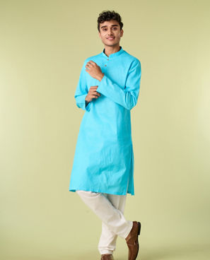 Diwas Men Light Blue Elegance Kurta Pajama