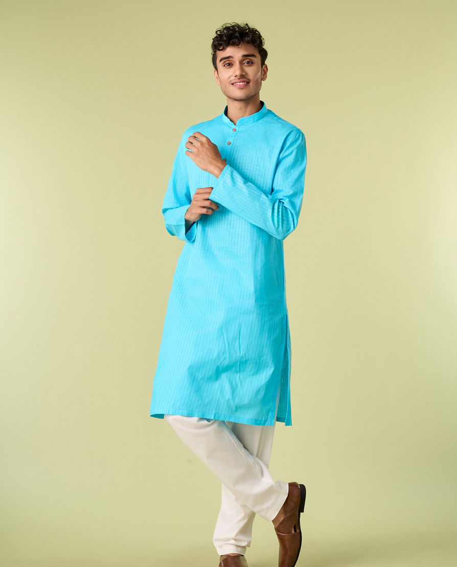 Diwas Men Light Blue Elegance Kurta Pajama