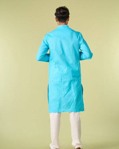 Diwas Men Light Blue Elegance Kurta Pajama