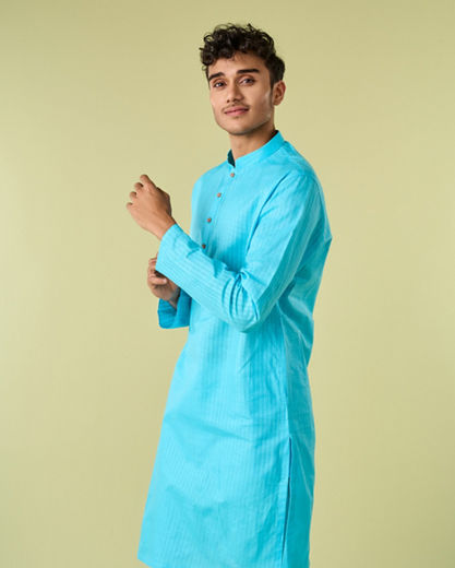 Diwas Men Light Blue Elegance Kurta Pajama