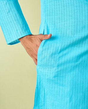 Diwas Men Light Blue Elegance Kurta Pajama