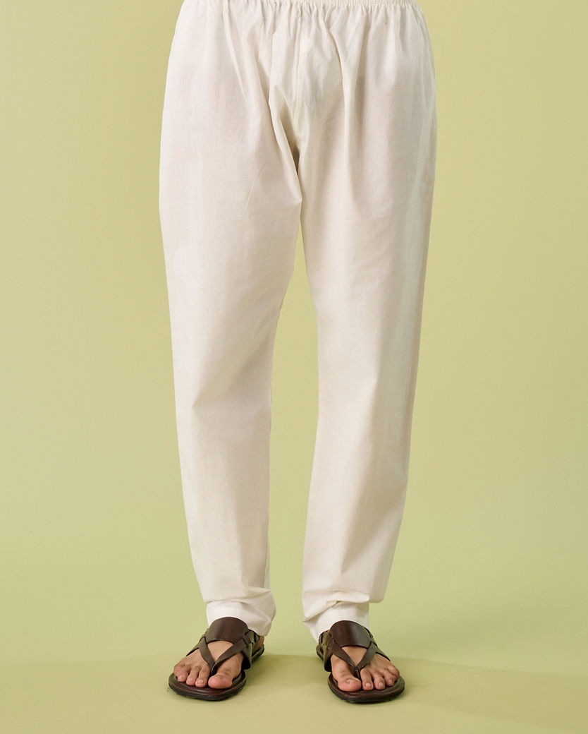 Diwas Men Mustard Yellow Cotton Kurta Pajama