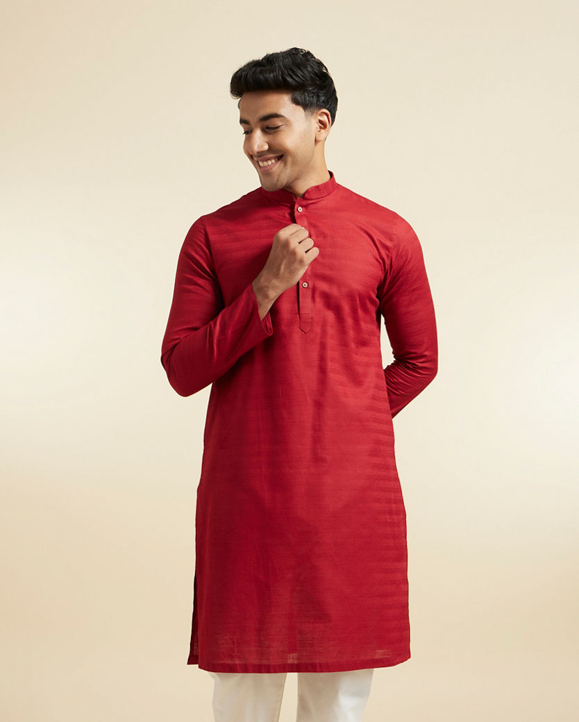 Diwas Men Maroon Sovereign Kurta Pajama