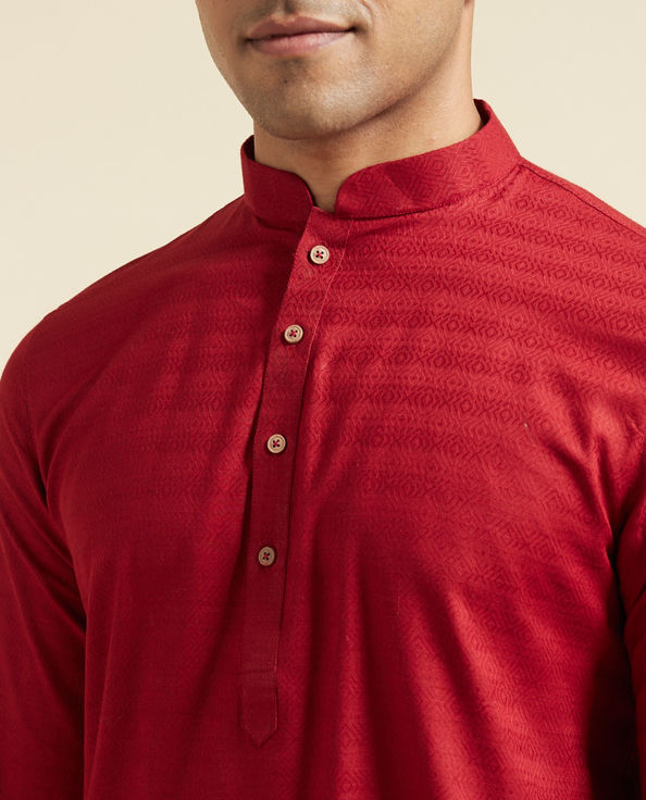 Diwas Men Maroon Sovereign Kurta Pajama