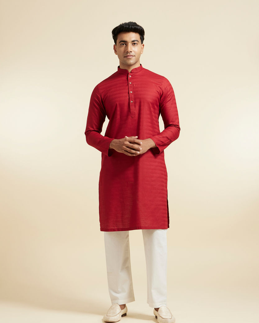 Diwas Men Maroon Sovereign Kurta Pajama