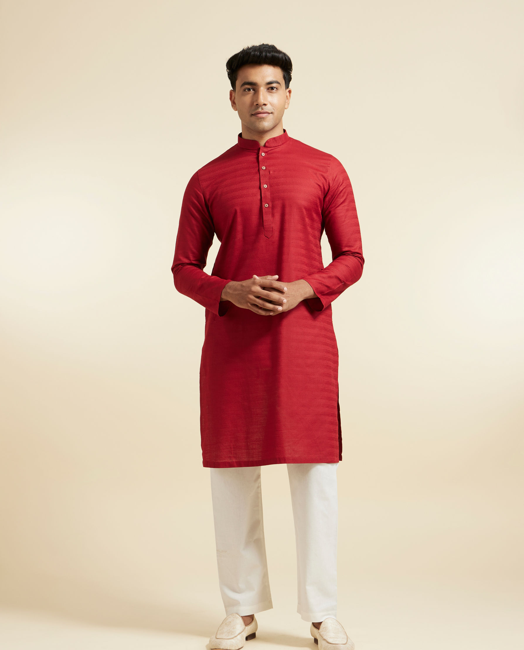 Diwas Men Maroon Sovereign Kurta Pajama