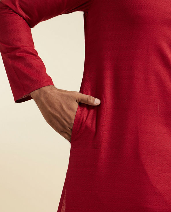 Diwas Men Maroon Sovereign Kurta Pajama