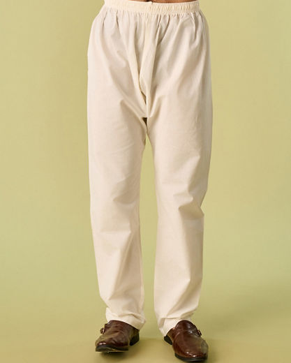 Diwas Men Peach Cotton Kurta Pajama