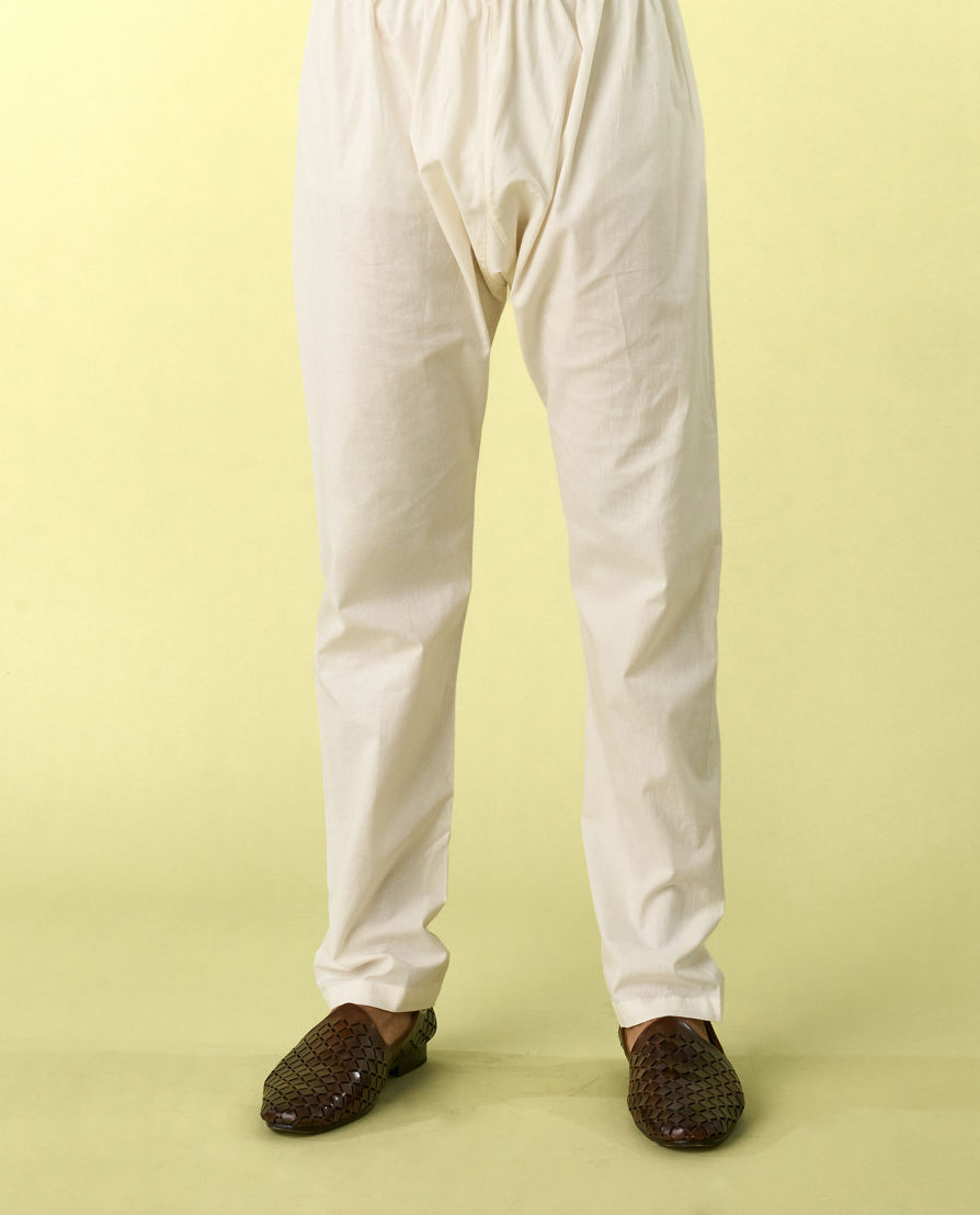 Diwas Men Light Mid Green Cotton Kurta Pajama