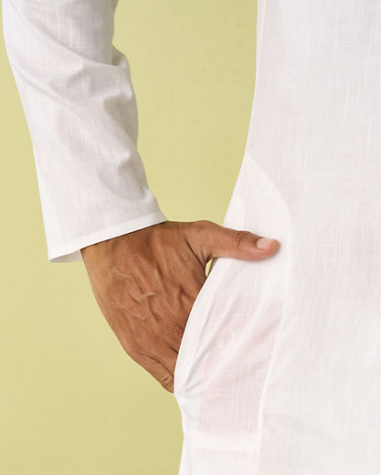 Diwas Men Radiant White Cotton Kurta Pajama
