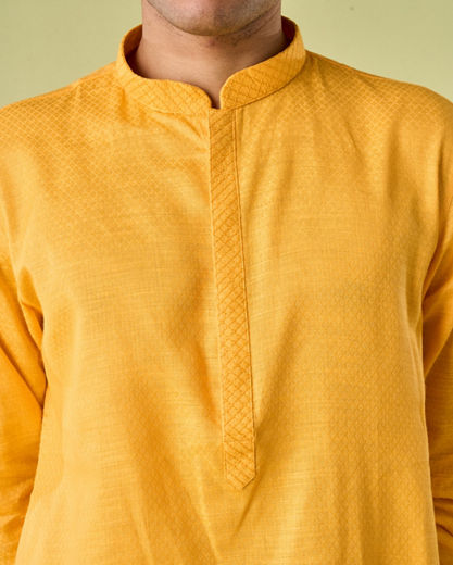Diwas Men Mustard Spirit Kurta Pajama