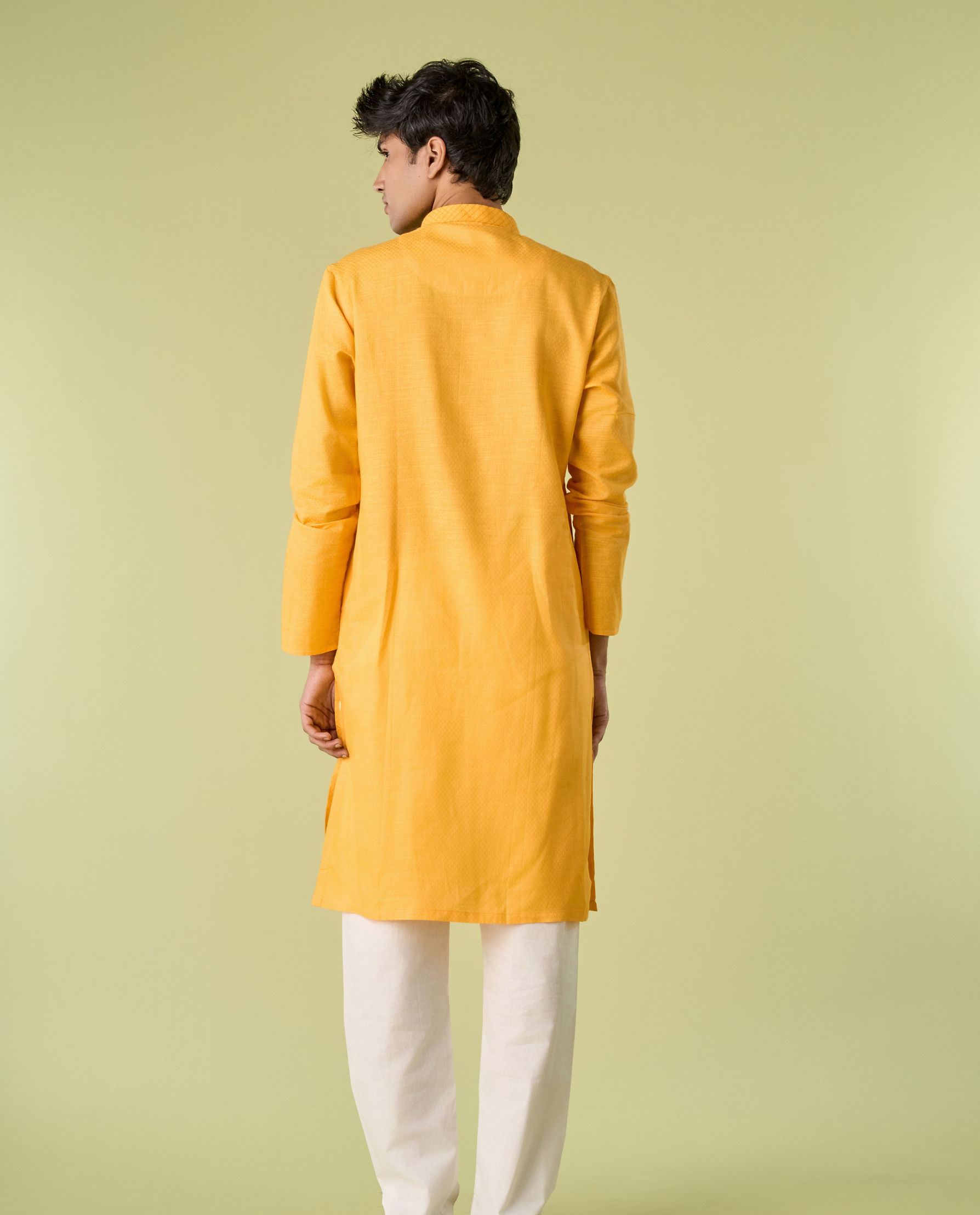 Diwas Men Mustard Spirit Kurta Pajama