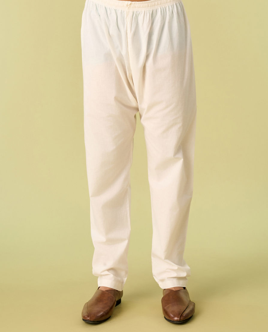 Diwas Men Radiant Orange Cotton Kurta Pajama