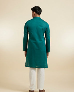 Diwas Men Teal Green Grace Kurta Pajama