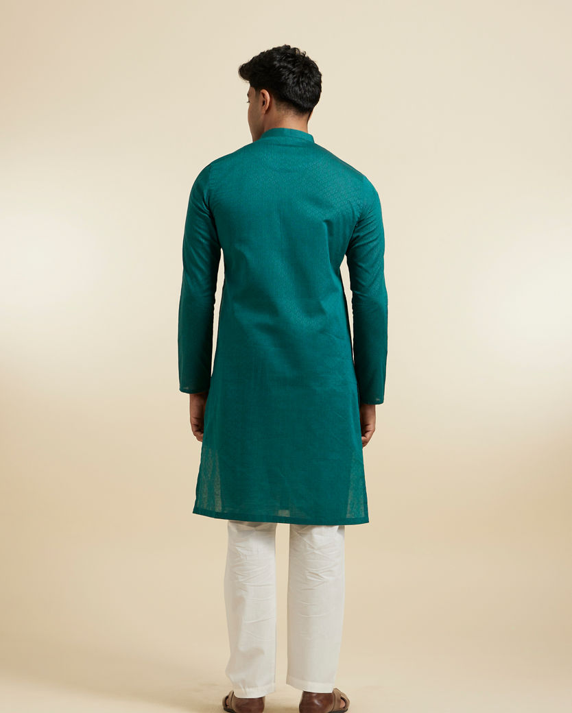 Diwas Men Teal Green Grace Kurta Pajama