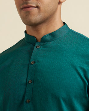 Diwas Men Teal Green Grace Kurta Pajama