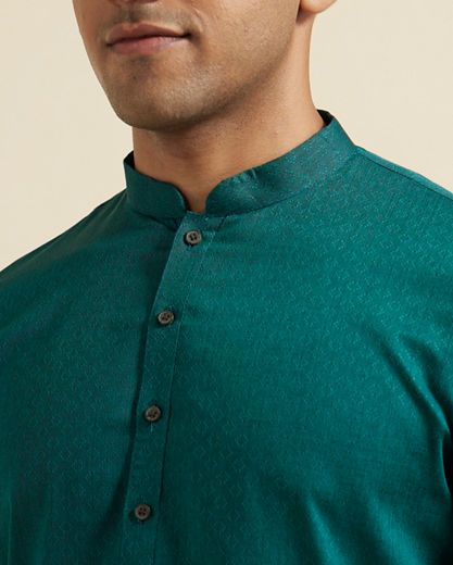 Diwas Men Teal Green Grace Kurta Pajama