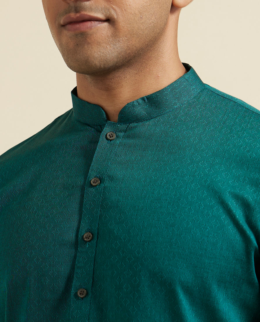 Diwas Men Teal Green Grace Kurta Pajama