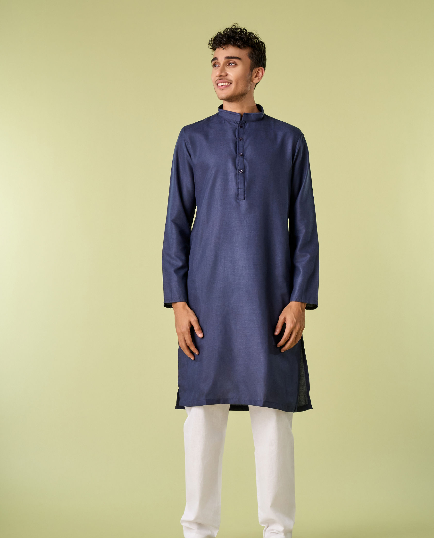 Diwas Men Dark Blue Elegance Kurta Pajama