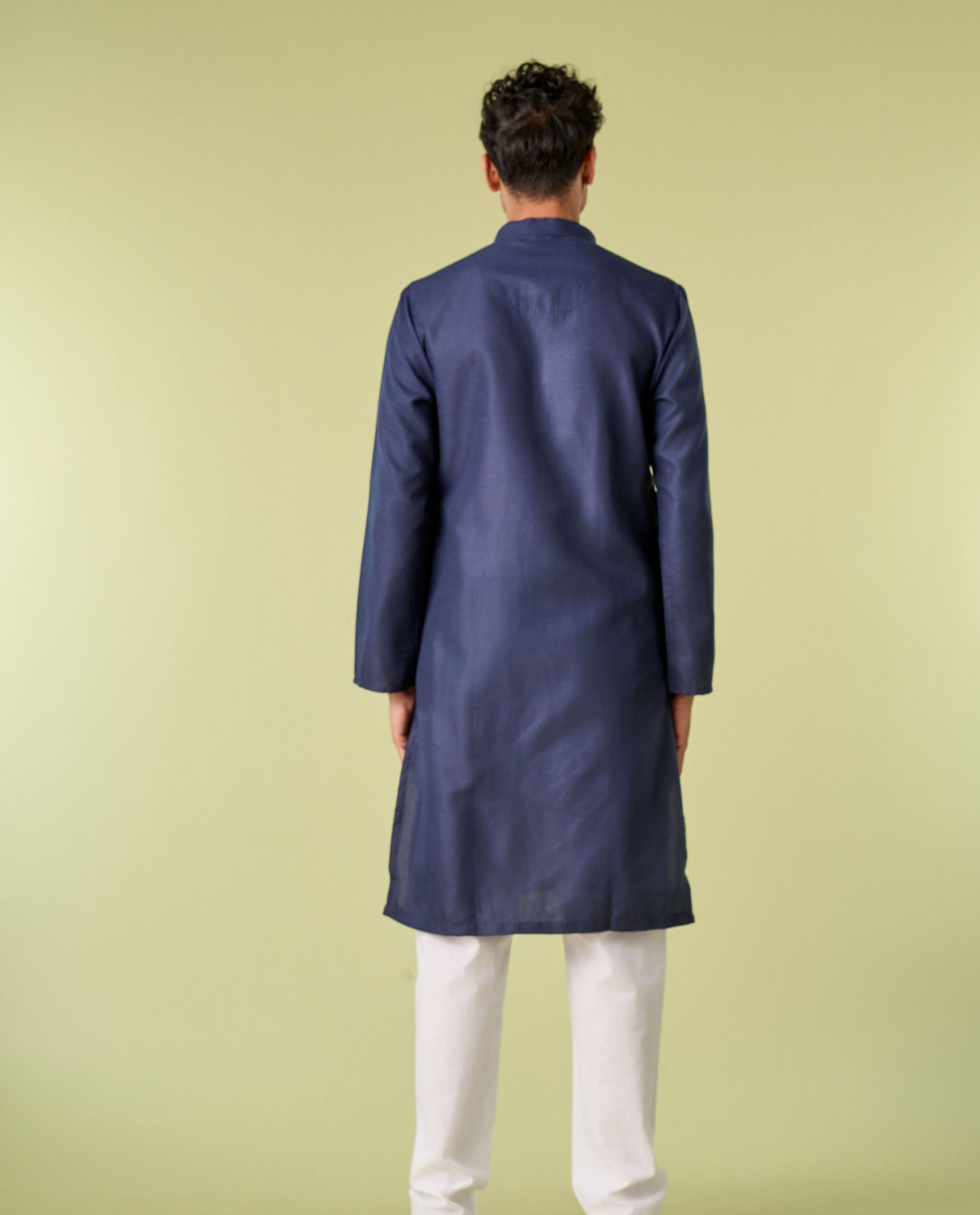 Diwas Men Dark Blue Elegance Kurta Pajama