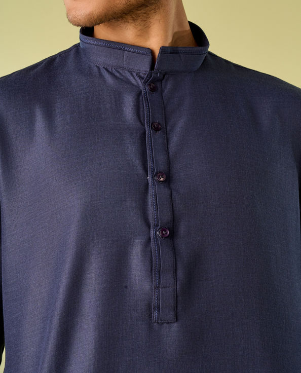 Diwas Men Dark Blue Elegance Kurta Pajama