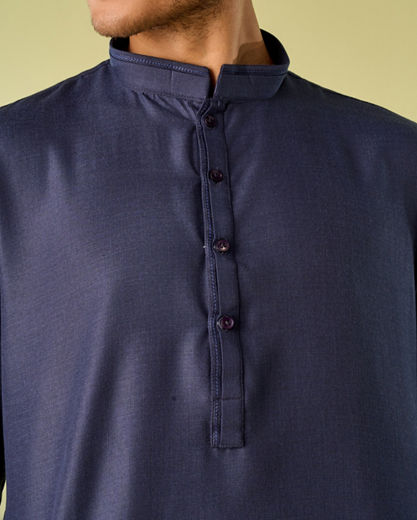Diwas Men Dark Blue Elegance Kurta Pajama