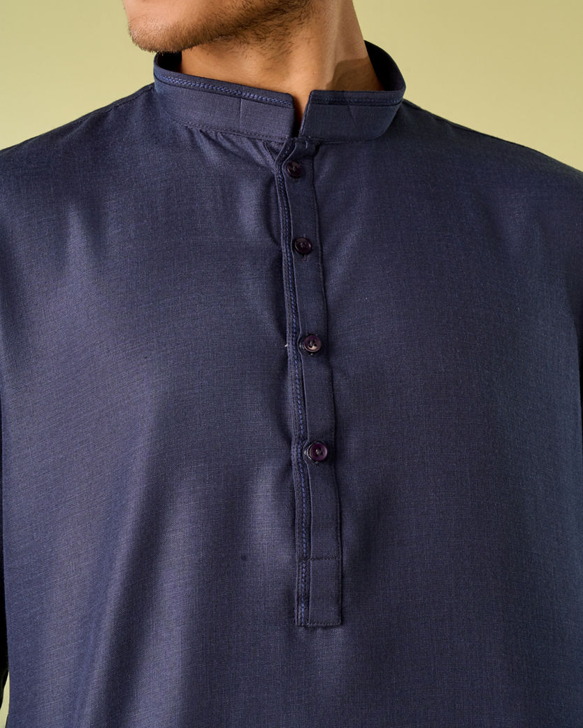 Diwas Men Dark Blue Elegance Kurta Pajama