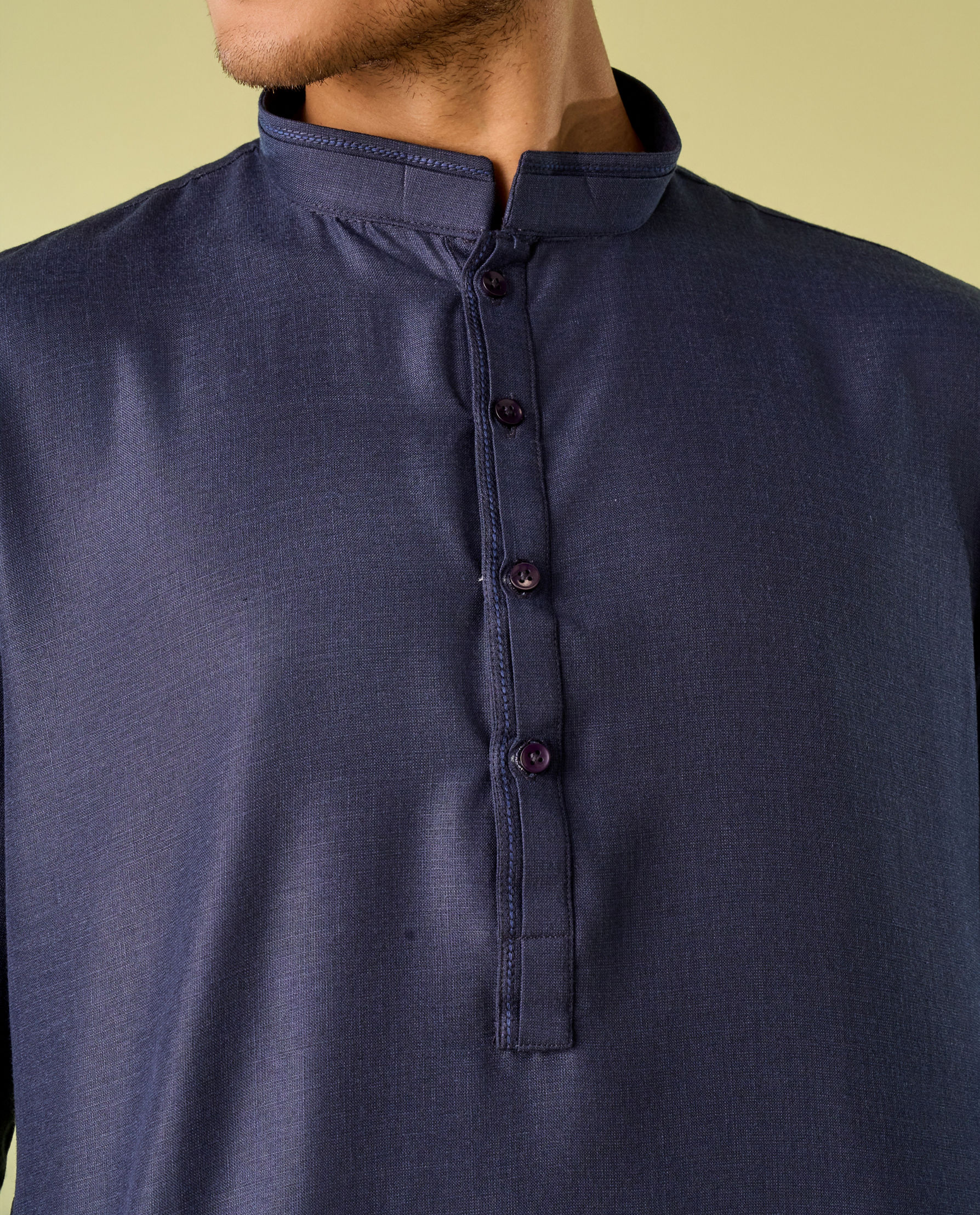 Diwas Men Dark Blue Elegance Kurta Pajama