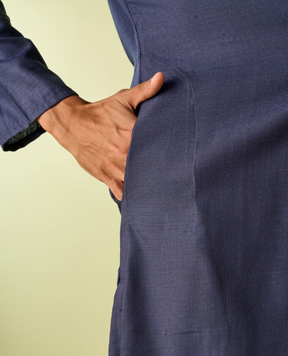 Diwas Men Dark Blue Elegance Kurta Pajama