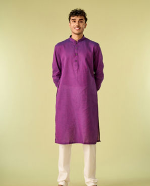 Diwas Men Radiant Purple Kurta Pajama Set