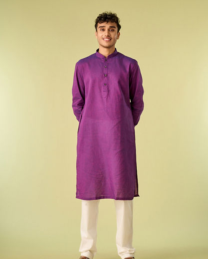 Diwas Men Radiant Purple Kurta Pajama Set