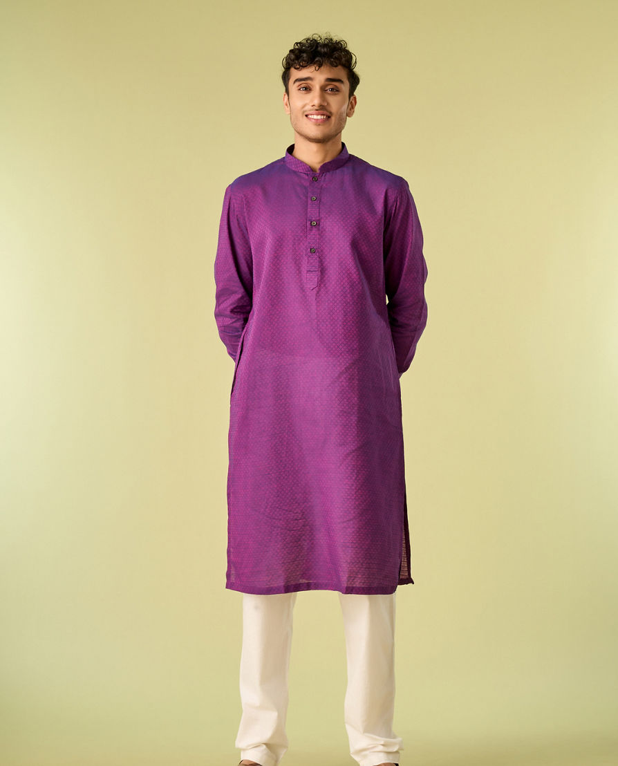 Diwas Men Radiant Purple Kurta Pajama Set