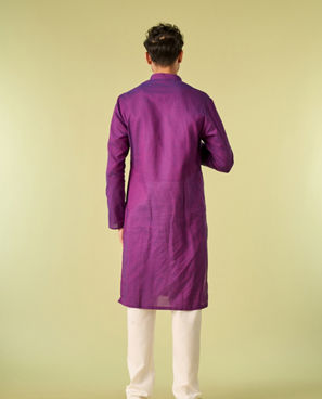 Diwas Men Radiant Purple Kurta Pajama Set