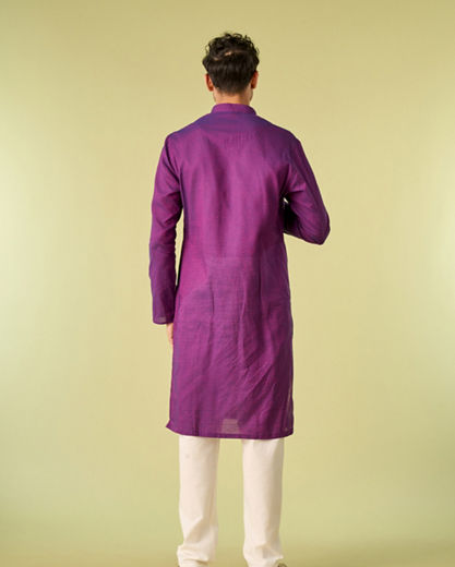 Diwas Men Radiant Purple Kurta Pajama Set