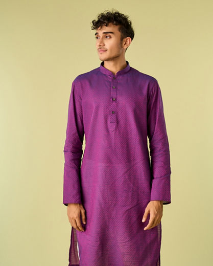 Diwas Men Radiant Purple Kurta Pajama Set